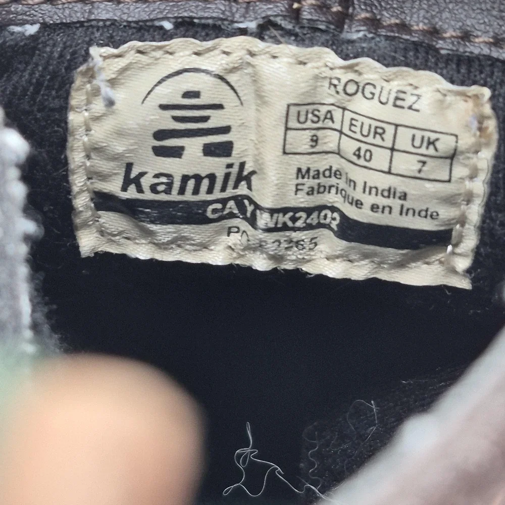 Kamik Boots Womens Size 9 Brown Roguez Waterproof Ankle Side Zip‎ Fleece Lined